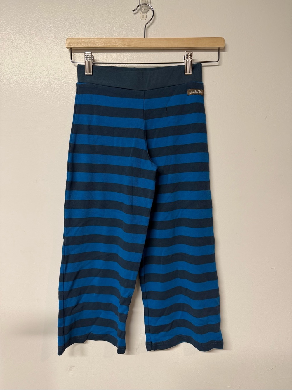 Matilda Jane Girls size 12 Navy and Blue Striped Pants,Capri Sweatpants